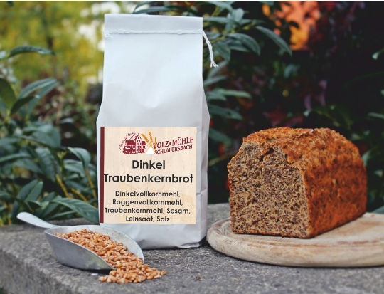 Dinkel Traubenkernbrot